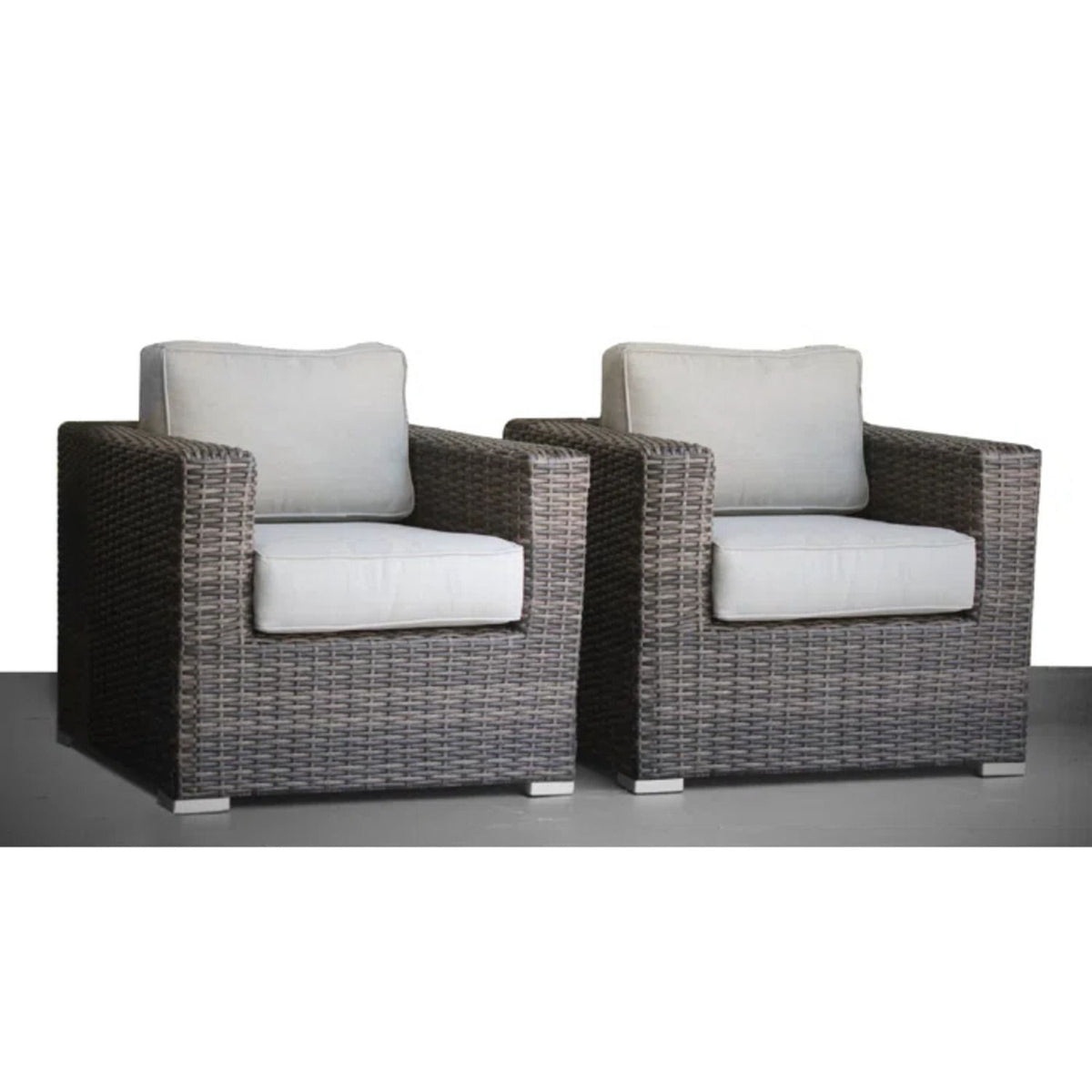 Silla de patio con cojines de diseño elegante