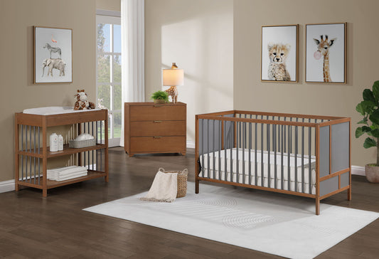 Pixie Finn - 3 In 1 Crib - Walnut Brown