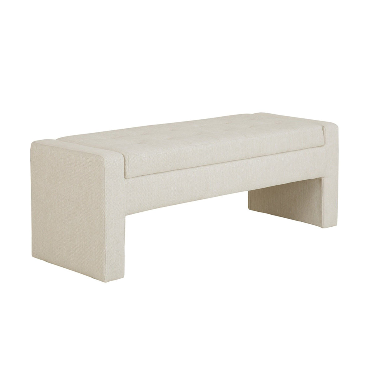 Soft Close Storage Bench - Cream