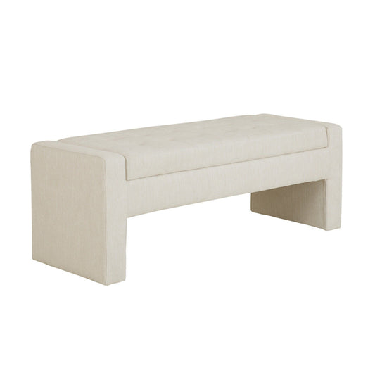 Soft Close Storage Bench - Cream