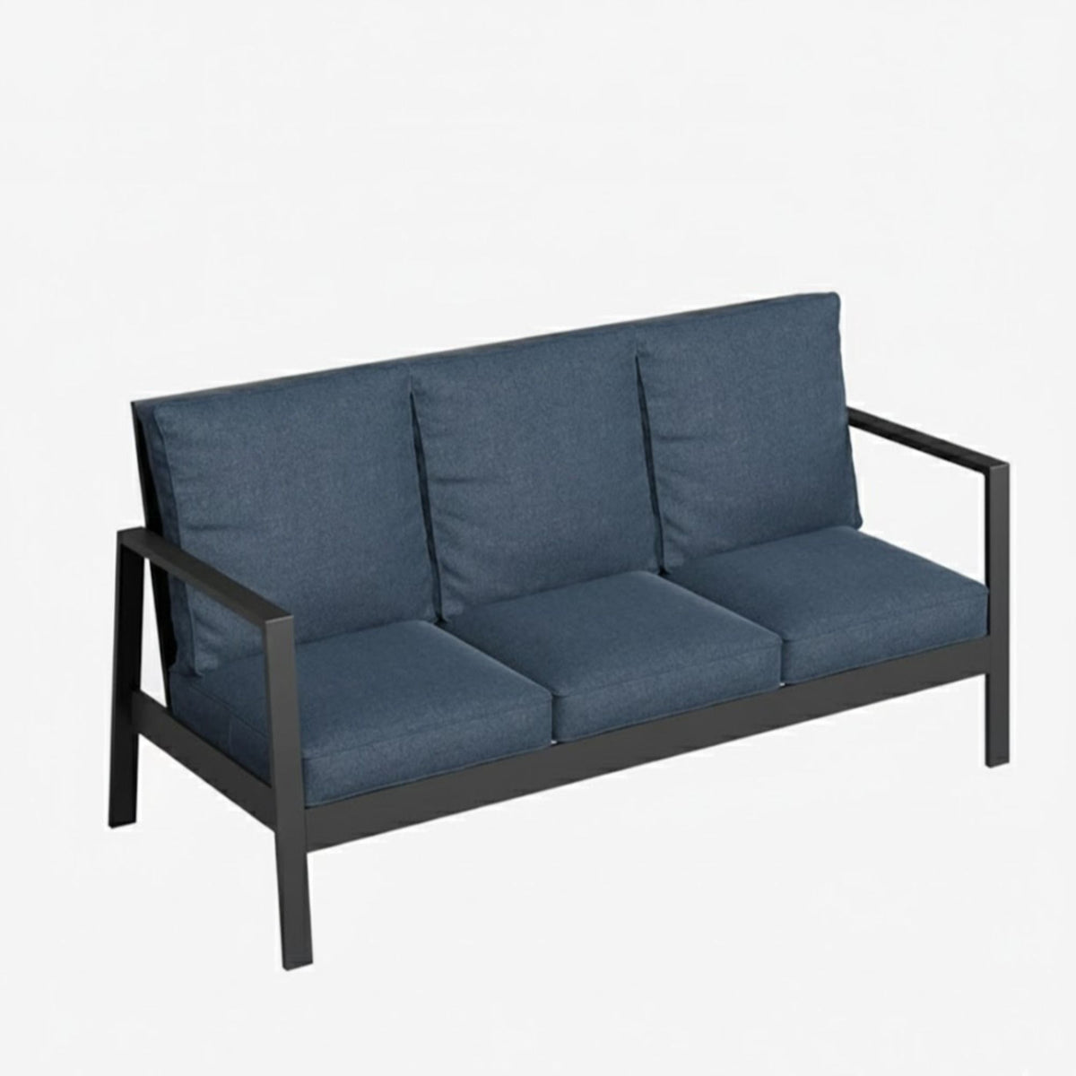 3 Seat All-Weather Patio Sofa With Cushions