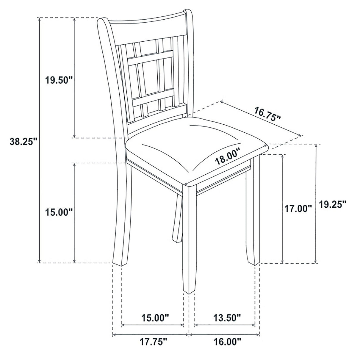 Lattice Back Side Chairs (Set of 2)