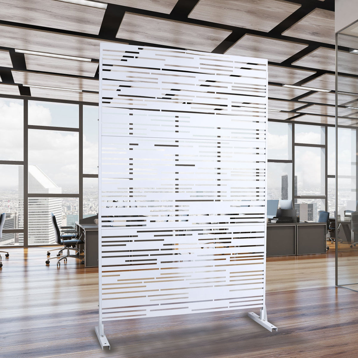 Outdoor & Indoor Freestanding Metal Privacy Screen