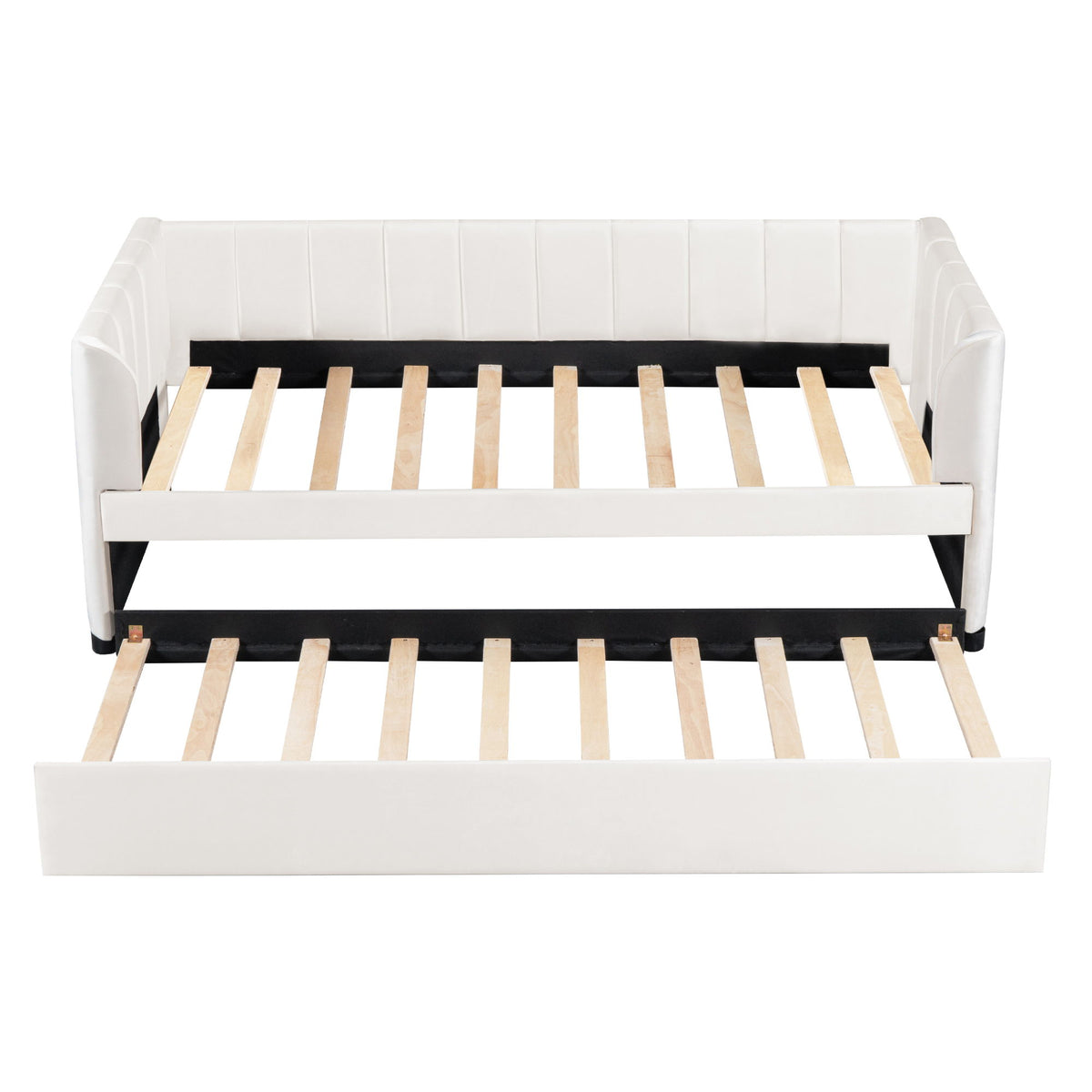 Upholstered Daybed With Ergonomic Design Backrest