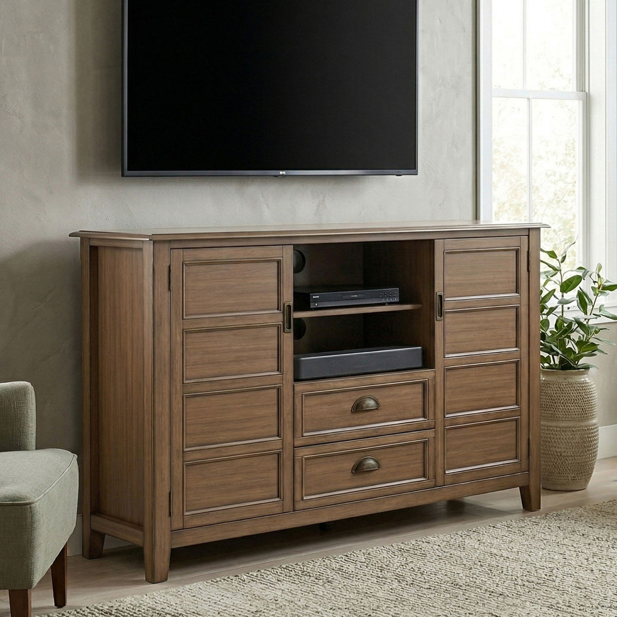 Burlington - Soporte de TV alto hecho a mano