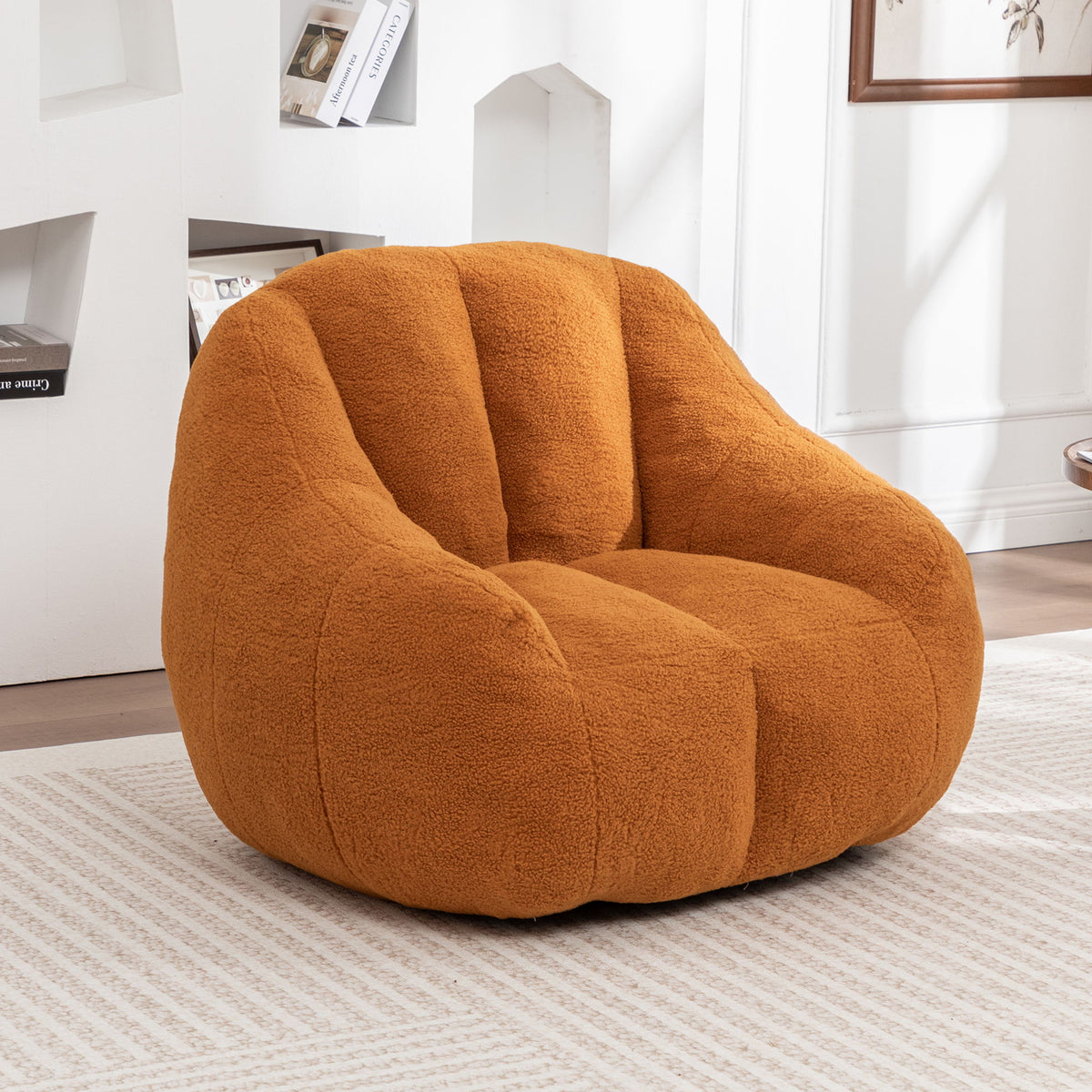 Comfy Bean Bag Chair With Memory Foam Filler, Tufted Soft
