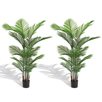 Simulate Plastic Flower Boxes With Leaves For Outdoor Home Decor (Set of 2) -