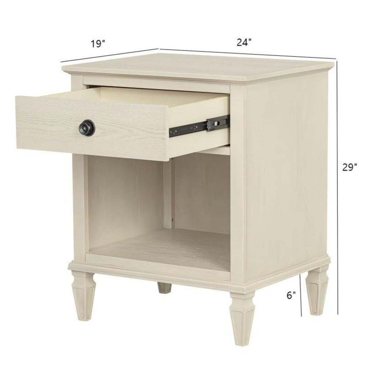 Victoria - Nightstand With Open Storage