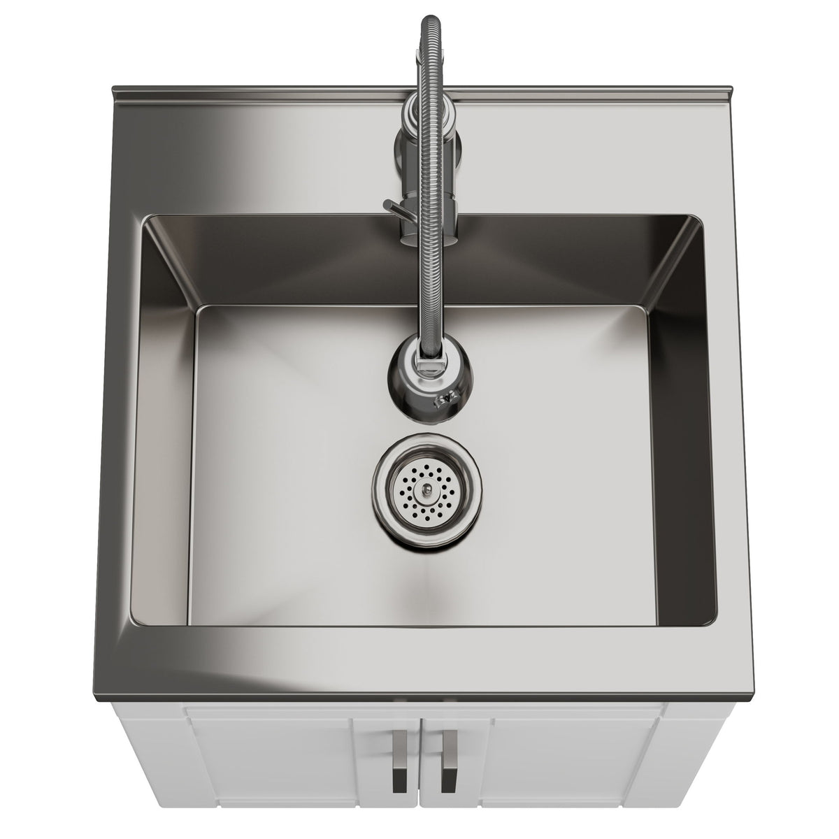 Hennessy - Deluxe Laundry Cabinet With Faucet And Stainless Steel Sink