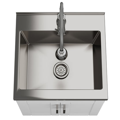 Hennessy - Deluxe Laundry Cabinet With Faucet And Stainless Steel Sink