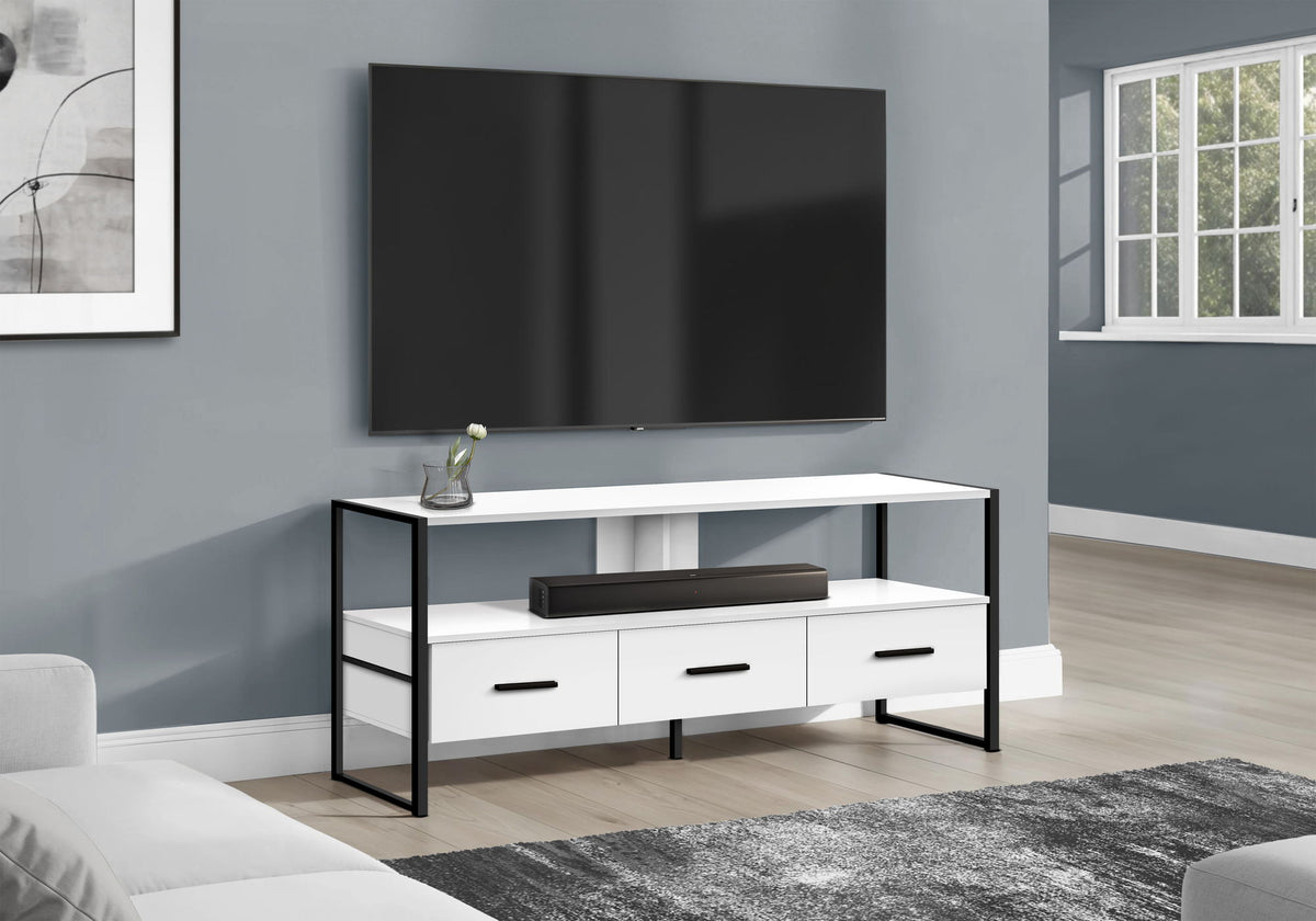 Mueble de TV, consola, centro de entretenimiento multimedia, cajones de almacenamiento, moderno