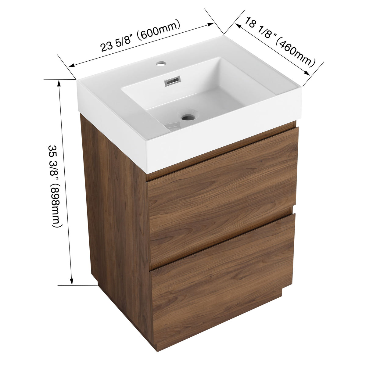 Modern Freestanding Bathroom Vanities With Single Sink Combo